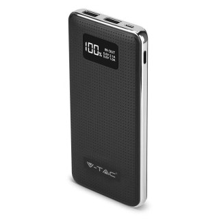 Power Bank V-TAC 10000mAh Dual USB, Wyświetlacz, Czarny VT-3526