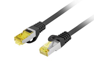 PATCHCORD KAT.6A S/FTP LSZH CU 0.25M CZARNY FLUKE PASSED LANBERG