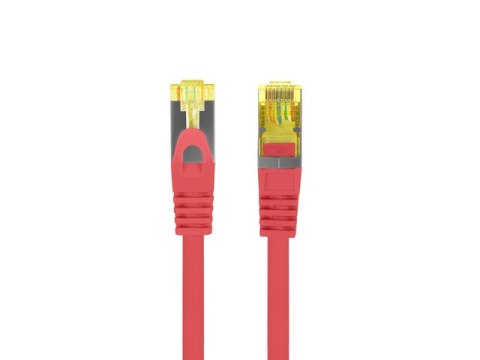 PATCHCORD KAT.6A S/FTP LSZH CU 0.25M CZERWONY FLUKE PASSED LANBERG