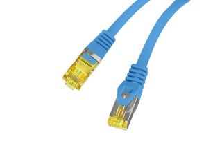 PATCHCORD KAT.6A S/FTP LSZH CU 0.25M NIEBIESKI FLUKE PASSED LANBERG