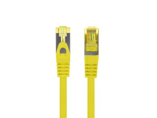 PATCHCORD KAT.6A S/FTP LSZH CU 0.25M ŻÓŁTY FLUKE PASSED LANBERG