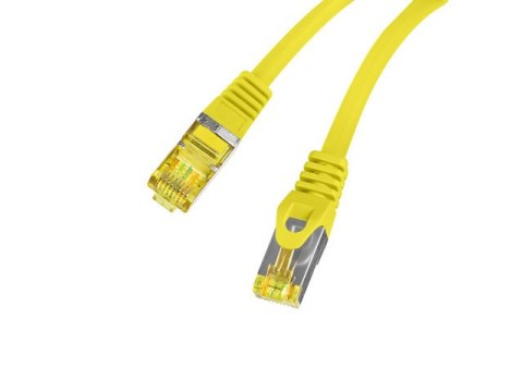 PATCHCORD KAT.6A S/FTP LSZH CU 0.25M ŻÓŁTY FLUKE PASSED LANBERG