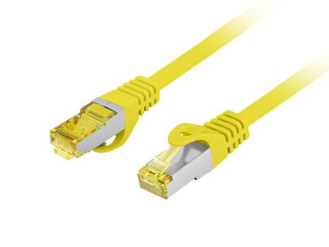 PATCHCORD KAT.6A S/FTP LSZH CU 0.25M ŻÓŁTY FLUKE PASSED LANBERG