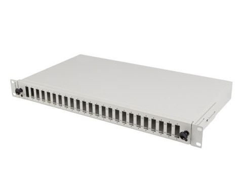 PRZEŁĄCZNICA ŚWIATŁOWODOWA LANBERG 24XSC DUPLEX / 24XLC QUAD RACK 19" 1U SZARA + AKCESORIA