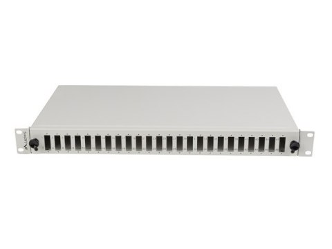 PRZEŁĄCZNICA ŚWIATŁOWODOWA LANBERG 24XSC DUPLEX / 24XLC QUAD RACK 19" 1U SZARA + AKCESORIA