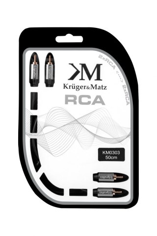 Kabel 2RCA-2RCA 0.5m Kruger&Matz