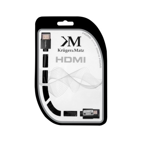 Kabel HDMI - micro HDMI wtyk-wtyk (A-D) 3.0m Kruger&Matz