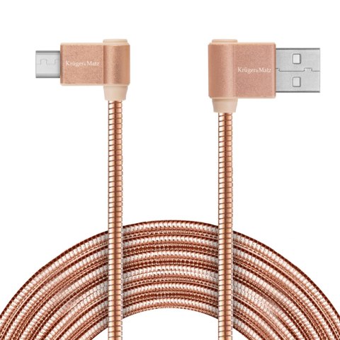 Kabel USB - wtyk kątowy typu C 1m 3A Kruger&Matz