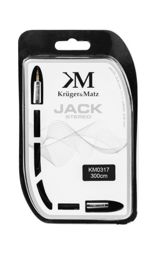 Kabel wtyk - gniazdo jack 3.5 stereo 3.0m Kruger&Matz