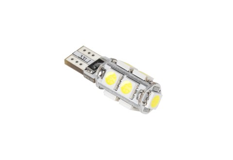 Lampa samochodowa LED T10, 9 x SMD5050, 12V, biała