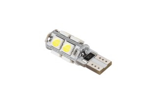 Lampa samochodowa LED T10, 9 x SMD5050, 12V, biała