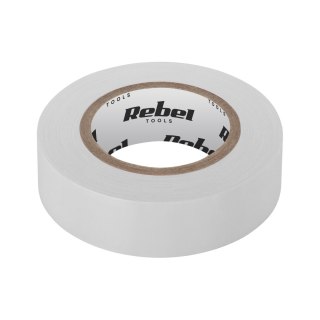 Taśma izolacyjna klejąca REBEL (0,13 mm x 19 mm x 10 yd) biała