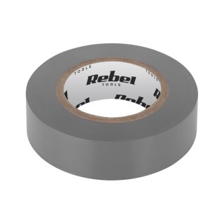 Taśma izolacyjna klejąca REBEL (0,13 mm x 19 mm x 10 yd) szara