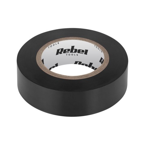 Taśma izolacyjna klejąca REBEL (0,13 mm x 19 mm x 20 yd) czarna