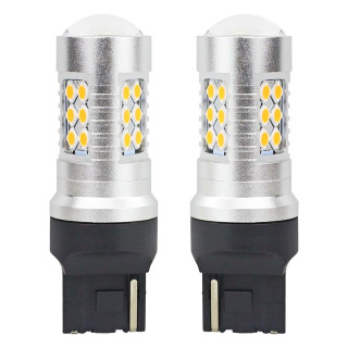 Amio Żarówki LED CANBUS 24SMD T20 WY21W Pomarańczowa 12V/24V