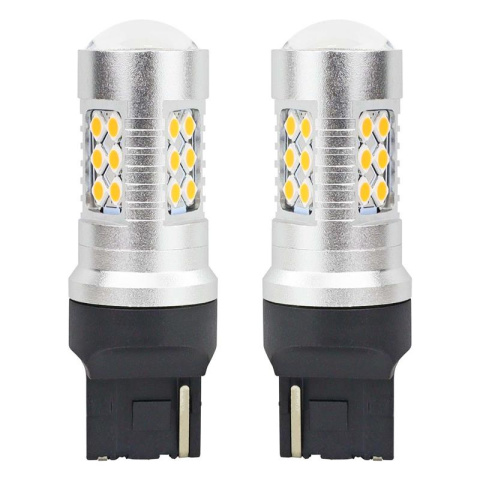 Amio Żarówki LED CANBUS 24SMD T20 WY21W Pomarańczowa 12V/24V