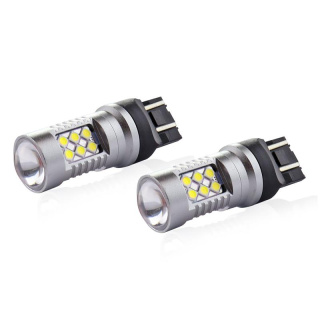 Amio Żarówki LED CANBUS 3030 24SMD T20 W21/5W White 12V/24V