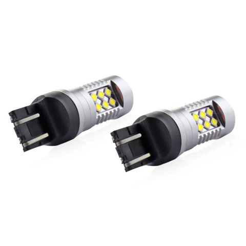 Amio Żarówki LED CANBUS 3030 24SMD T20 W21/5W White 12V/24V