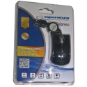 Esperanza Celaneo Mysz optyczna USB mini zwijany kabel przewód czarna