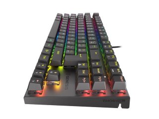 KLAWIATURA DLA GRACZY GENESIS THOR 303 TKL BLACK CZ/SK PODŚWIETLENIE RGB MECHANICZNA RED HOT SWAP