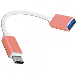 Przewód OTG USB 3.0, gniazdo USB typ A - wtyk USB typ C na kablu 20cm