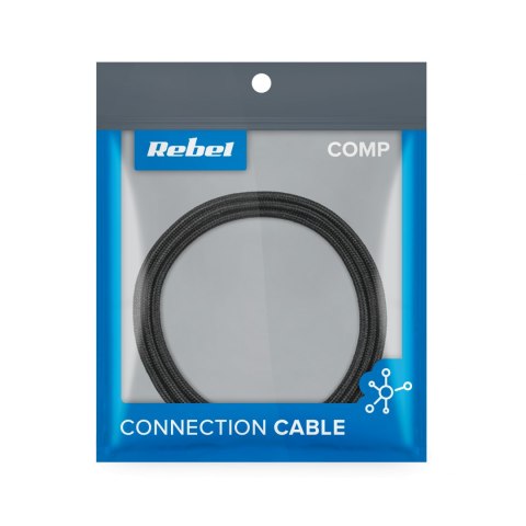 Kabel USB - USB typu C REBEL 200 cm czarny