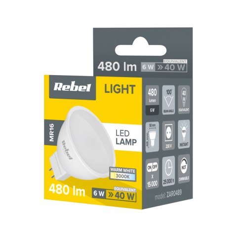 Lampa LED Rebel 6W MR16, 3000K , 230V