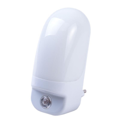 Lampka nocna do gniazdka LN-06 LED SENSOR z czujnikiem zmierzchu ciepło biała