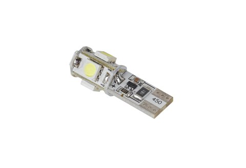 Żarówka samochodowa LED T10 (Canbus) - 5x SMD5050, biała