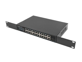 SWITCH LANBERG RSGE-24P-2S-360 24X 1GB POE+/2X GB 2X SFP RACK 19" GIGABIT ETHERNET 360W