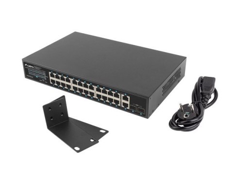 SWITCH LANBERG RSGE-24P-2S-360 24X 1GB POE+/2X GB 2X SFP RACK 19" GIGABIT ETHERNET 360W