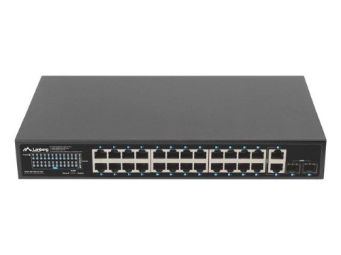 SWITCH LANBERG RSGE-24P-2S-360 24X 1GB POE+/2X GB 2X SFP RACK 19" GIGABIT ETHERNET 360W