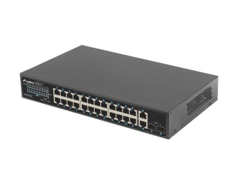 SWITCH LANBERG RSGE-24P-2S-360 24X 1GB POE+/2X GB 2X SFP RACK 19" GIGABIT ETHERNET 360W