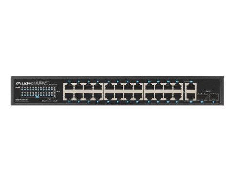 SWITCH LANBERG RSGE-24P-2S-360 24X 1GB POE+/2X GB 2X SFP RACK 19" GIGABIT ETHERNET 360W