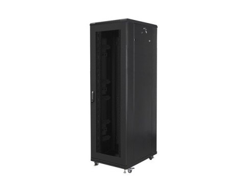 SZAFA INSTALACYJNA RACK STOJĄCA 19" 42U 800X800 CZARNA DRZWI PERFOROWANE LANBERG (FLAT PACK)