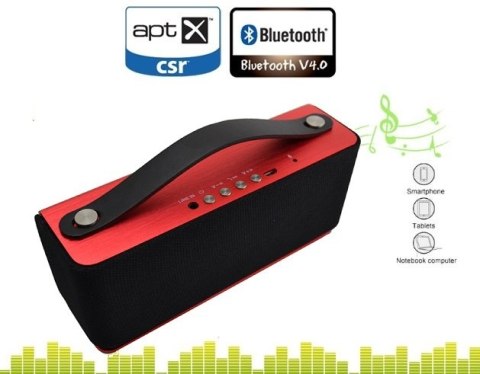 Aluminiowe głośniki bluetooth Spacetronik X05 Red SPACETRONIK