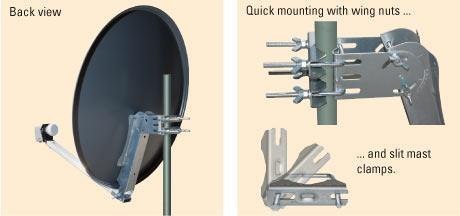 Antena SAT aluminiowa POLYTRON OSP 85 antracyt POLYTRON