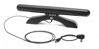 Antena pokojowa Sonus TV zas. USB wzm. +40dB Barczak