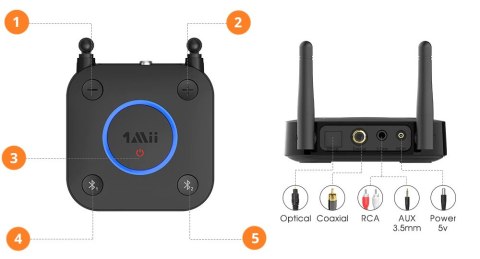 B06 Transmiter nadajnik Bluetooth 5 1Mii aptX 50m 1Mii