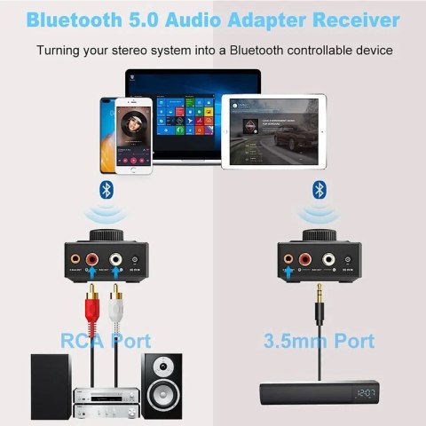 B06T3 Odbiornik audio Bluetooth 5.0 50m pokretło 1Mii