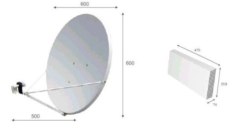 Selfsat H30D+ antena płaska - z LNB Single SelfSat