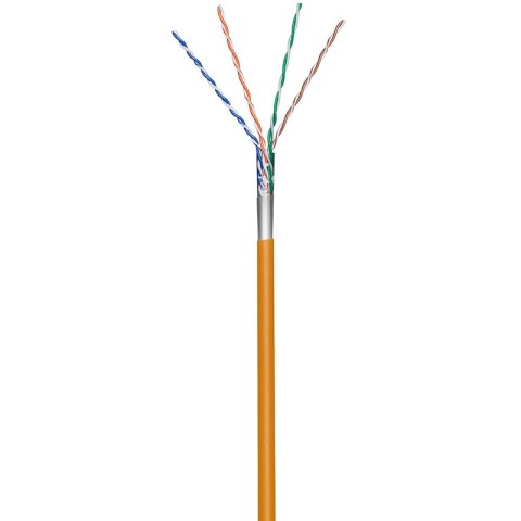 Skrętka CAT5e F/UTP AWG 26/7 Goobay pomarańcz 100m