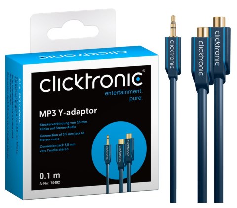 CLICKTRONIC Adapter wtyk jack 3.5mm - 2xRCA CLICKTRONIC