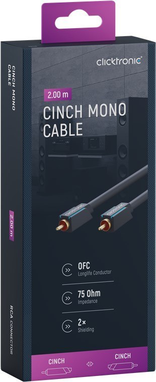 CLICKTRONIC Kabel Audio 1xRCA - 1xRCA Coaxial 2m CLICKTRONIC