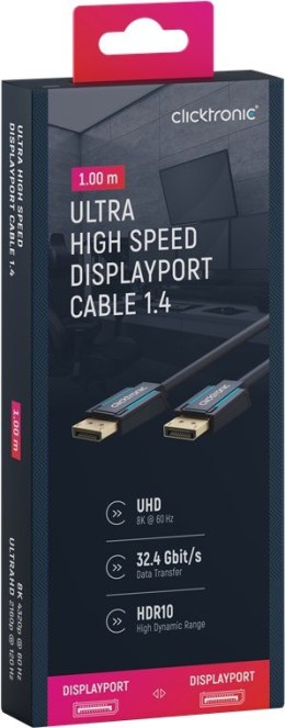 CLICKTRONIC Kabel DisplayPort DP - DP 1.4 8K 1m CLICKTRONIC