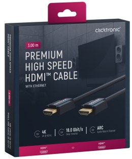 CLICKTRONIC Kabel HDMI 2.0 4K 60Hz 3m CLICKTRONIC