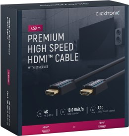 CLICKTRONIC Kabel HDMI 2.0 4K 60Hz 7,5m CLICKTRONIC