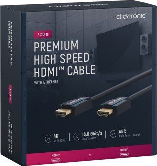 CLICKTRONIC Kabel HDMI 2.0 4K 60Hz 7.5m CLICKTRONIC