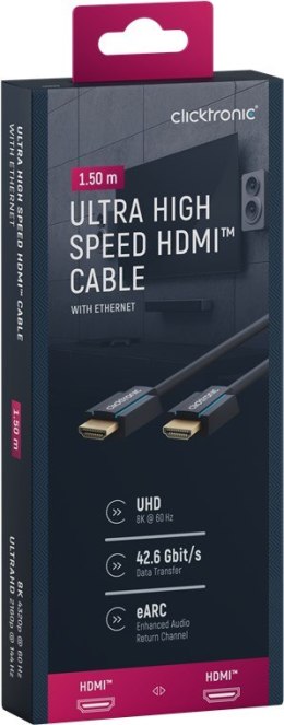 CLICKTRONIC Kabel HDMI 2.1 8K 60Hz 1,5m CLICKTRONIC