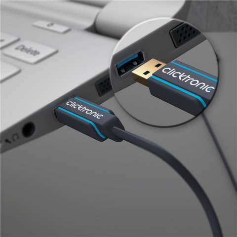 CLICKTRONIC Przedłużacz USB 3.0 gniazdo-wtyk 1.8m CLICKTRONIC